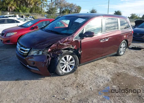 2014 Honda Odyssey Ex-L z USA, uszkodzony, nr VIN 5FNRL5H6XEB010788